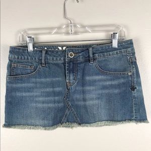 Hurley 72 Denim Mini Skirt Sz 30